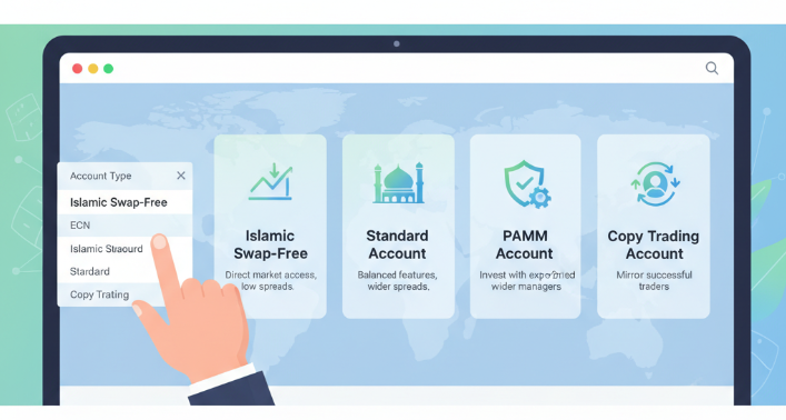 Kategori Akun ECN, Islamic, PAMM, etc